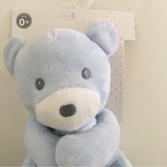 NEW Lovey Security Blanket Soft Baby Toy Little Blue Bear Gift 6M+ | Rene Rofe - Picture 9 of 11